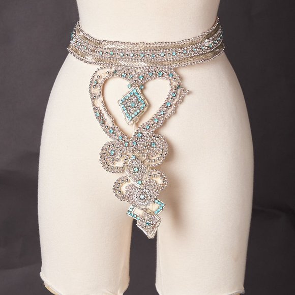 1970s Circus Burlesque Costume Beaded and Jeweled Belt main image 7